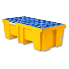 2 Drum Inline Heavy Duty Spill Pallet Bund