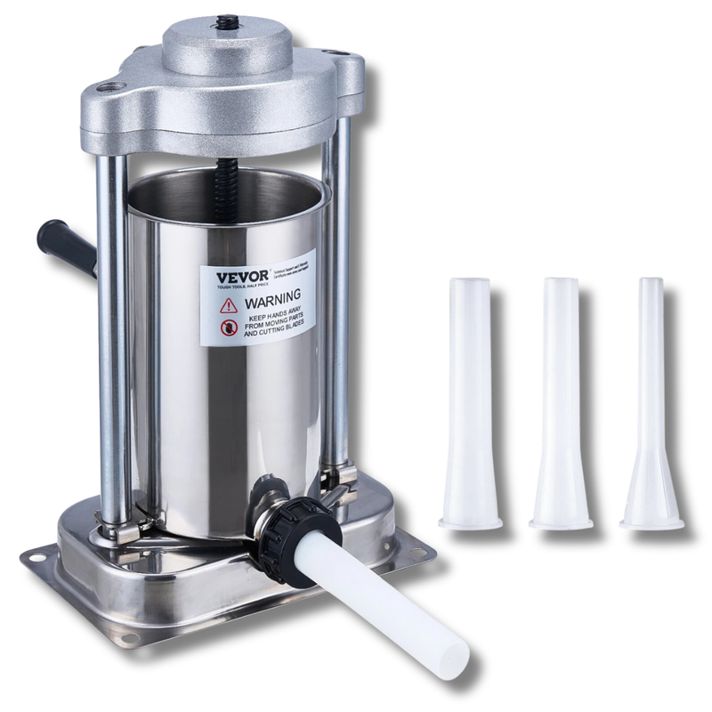 2L Vertical Manual Sausage Stuffer Stainless Steel-Hammerox Industrial