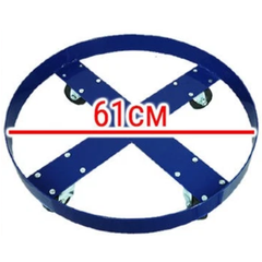 2 Pack 400kg 55 Gallon Drum Dolly - Blue
