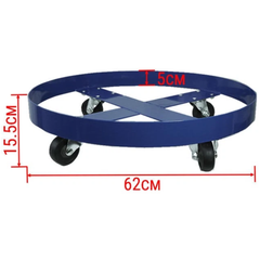 2 Pack 400kg 55 Gallon Drum Dolly - Blue