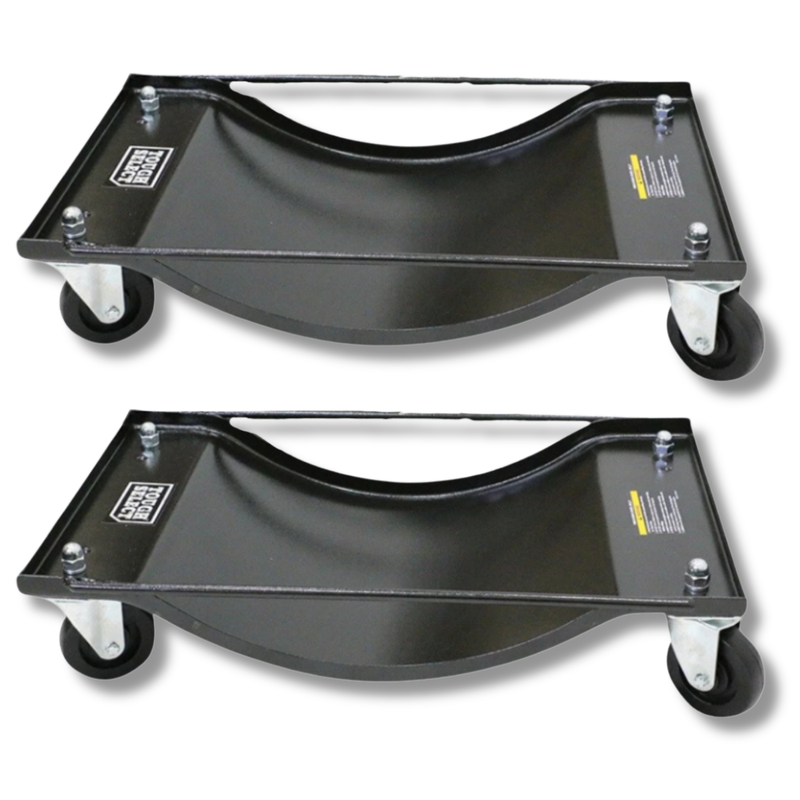 2 Pack 900kg Vehicle Wheel Dollies with PU Castors