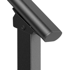 2 Piece Outdoor Handrail 2-3 Step Square Tube - Black