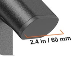2 Piece Outdoor Handrail 2-3 Step Square Tube - Black