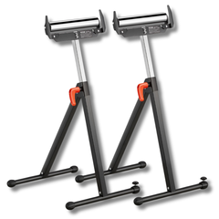 2 Piece Woodworking Roller Stand 113kg Capacity