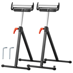 2 Piece Woodworking Roller Stand 113kg Capacity