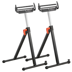 2 Piece Woodworking Roller Stand 113kg Capacity