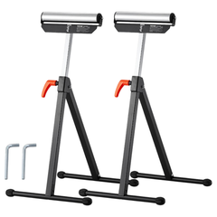 2 Piece Woodworking Roller Stand 61kg Capacity