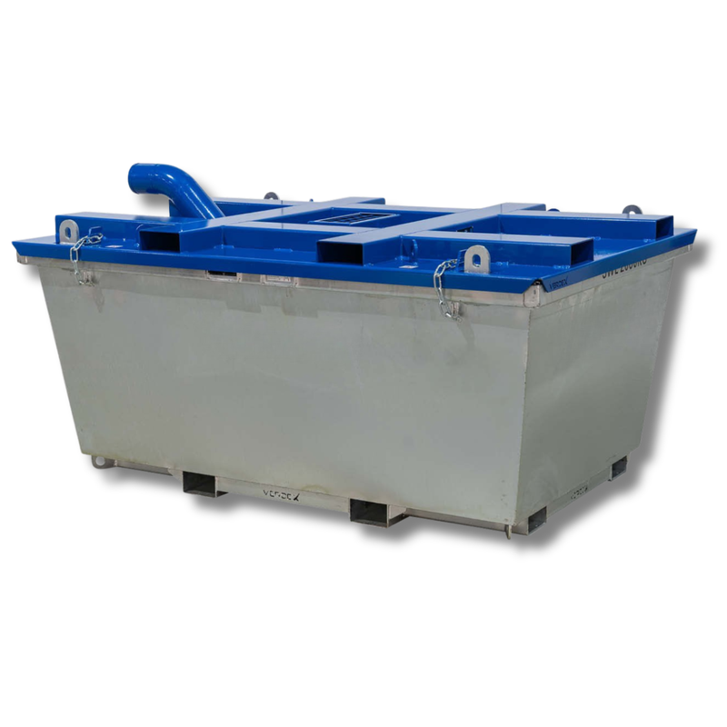 2T 2.5m³ Concrete Pump Washout Bin-Hammerox Industrial
