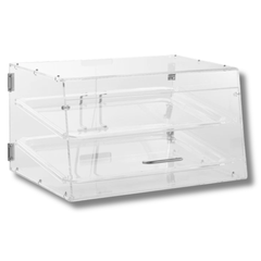 2 Tier Acrylic Bakery Display Case Countertop Rear Door