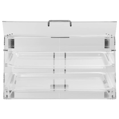 2 Tier Acrylic Bakery Display Case Countertop Rear Door