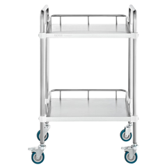 2 Tier Stainless Steel Lab Cart Mobile Utility Cart