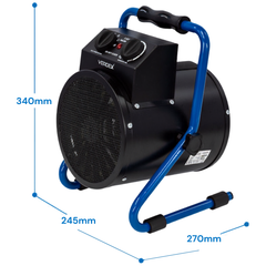 2.4kW Portable Industrial Electric Fan Heater-Hammerox Industrial
