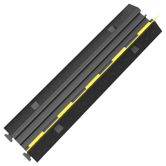 3 Pack 2-Channel Cable Protector Ramp Floor Wire Cover 11000lb Capacity-Hammerox Industrial
