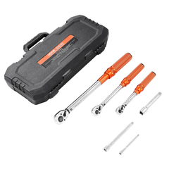 3 Piece Click Torque Wrench Set 1/4" 3/8" 1/2" Drive-Hammerox Industrial