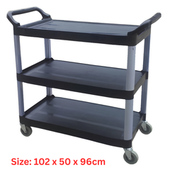 3 Shelf Utility Trolley for Kitchen & Catering-Hammerox Industrial