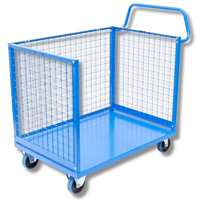 3 Sided Mesh Cage Trolley-Hammerox Industrial