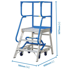 3 Step Access Platform Ladder-Hammerox Industrial