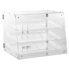 3 Tier Acrylic Bakery Display Case Countertop Rear Door-Hammerox Industrial