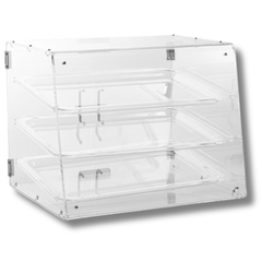 3 Tier Acrylic Bakery Display Case Countertop Rear Door-Hammerox Industrial