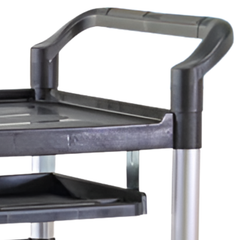 3 Tier Aluminium Computer Cart with Slide Out Shelf-Hammerox Industrial