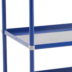 3 Tier Multi Shelf Trolley - Blue-Hammerox Industrial