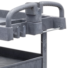 3 Tier Plastic Utility Cart with Ergonomic Handle-Hammerox Industrial