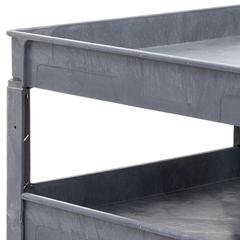 3 Tier Plastic Utility Cart with Ergonomic Handle-Hammerox Industrial