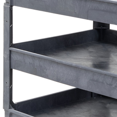 3 Tier Plastic Utility Cart with Ergonomic Handle-Hammerox Industrial