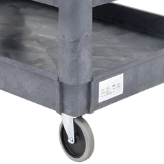 3 Tier Plastic Utility Cart with Ergonomic Handle-Hammerox Industrial