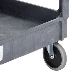 3 Tier Plastic Utility Cart with Ergonomic Handle-Hammerox Industrial