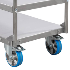 3 Tier Stainless Steel Double Handle Platform Trolley-Hammerox Industrial