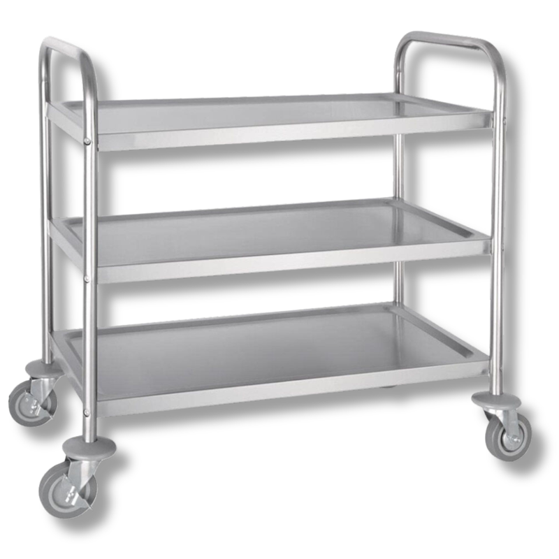 3 Tier Stainless Steel Trolley-Hammerox Industrial