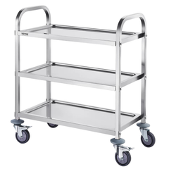 3 Tier Stainless Steel Utility Cart 400lb Capacity-Hammerox Industrial