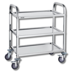 3 Tier Stainless Steel Utility Cart 400lb Capacity-Hammerox Industrial