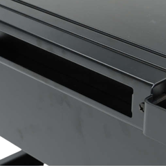 3 Tier Steel Computer Cart with Slide Out Shelf-Hammerox Industrial