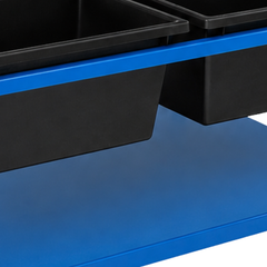 3 Tier Steel Tub Trolley Kit with 8 No.4D Black Tubs-Hammerox Industrial