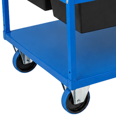 3 Tier Steel Tub Trolley Kit with 8 No.4D Black Tubs-Hammerox Industrial