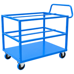 3 Tier Steel Tub Trolley Kit with 8 No.4D Black Tubs-Hammerox Industrial