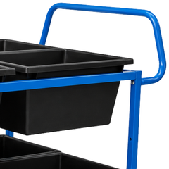 3 Tier Steel Tub Trolley Kit with 8 No.4D Black Tubs-Hammerox Industrial