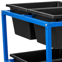 3 Tier Steel Tub Trolley Kit with 8 No.4D Black Tubs-Hammerox Industrial