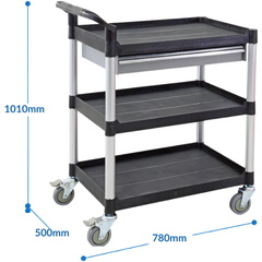 3 Tier Tool Trolley with Drawer-Hammerox Industrial