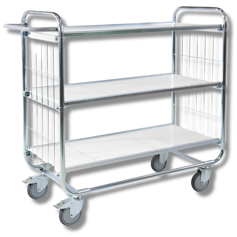 3 Tier Trolley with Adjustable Shelves-Hammerox Industrial