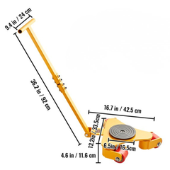 3 Ton Machinery Skate Dolly with Handle-Hammerox Industrial
