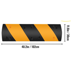 3.3ft Modular Rubber Speed Bump Set
