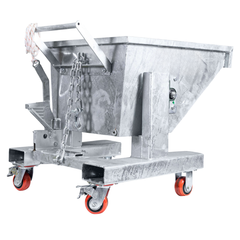 300L Galvanised Forklift Waste Tipping Bin-Hammerox Industrial