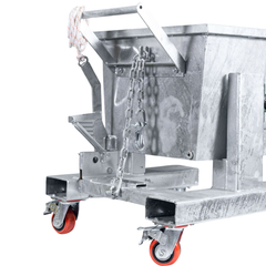 300L Galvanised Forklift Waste Tipping Bin-Hammerox Industrial