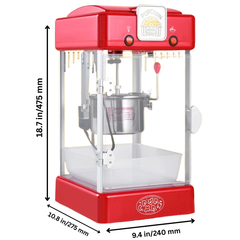 300W 2.5oz Popcorn Machine Tabletop - Red
