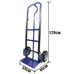 300kg Heavy Duty Platform Hand Trolley - Blue-Hammerox Industrial
