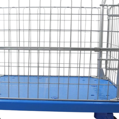 300kg Industrial Cage Platform Trolley with Mesh Sides