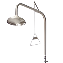 304 Stainless Steel Emergency Safety Shower with Single Nozzle Eyewash Bowl & Foot Treadle